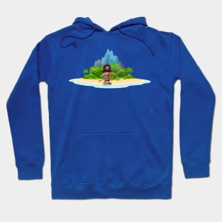 Desert island and pirate Hoodie